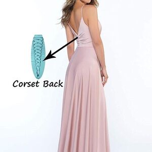 Satin bridesmaids or formal dress dusty rose/pink